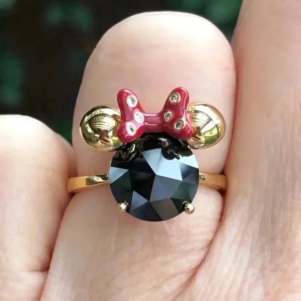 Minnie Mouse Disney x Kate Spade New York Sparkling Gemstone Ring NWT